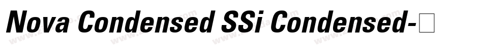 Nova Condensed SSi Condensed字体转换